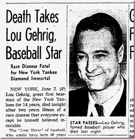 This Day in Yankees History: Lou Gehrig plays his final game